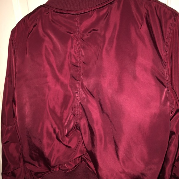 Burgundy bomber jacket - Picture 2 of 6